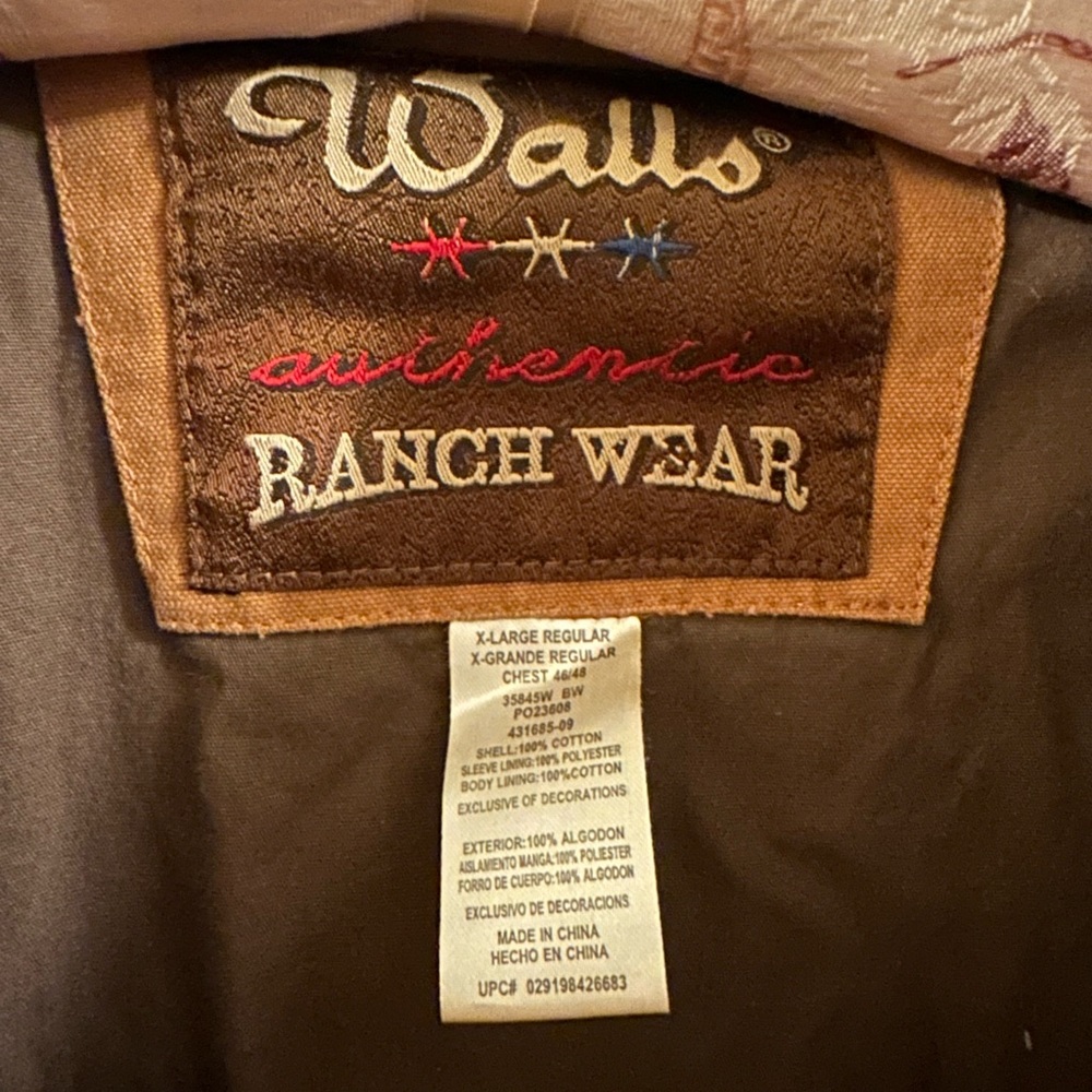 Walls Ranch Wear Chore Coat Jacket - Size XL - Picture 3 of 6